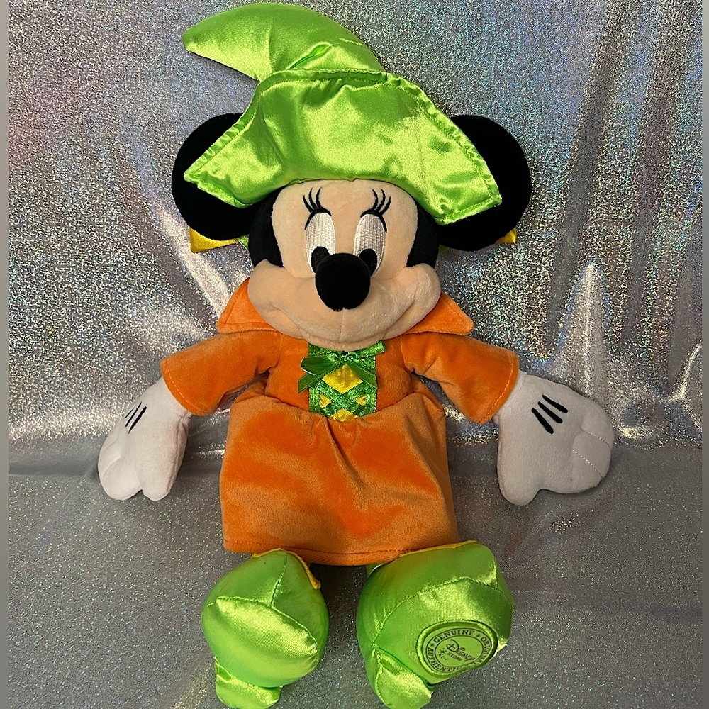 Halloween Minnie Mouse Witch 16" Collectable Plush Stuffed Toy Disney Store 🎃
